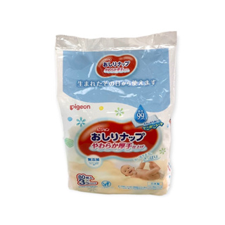 日本製-貝親加厚型純水濕巾3包入