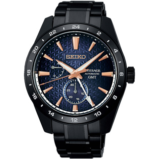 SEIKO精工 PRESAGE新銳系列 限量 曙 GMT機械腕錶 6R64-00L0SD/SPB361J1