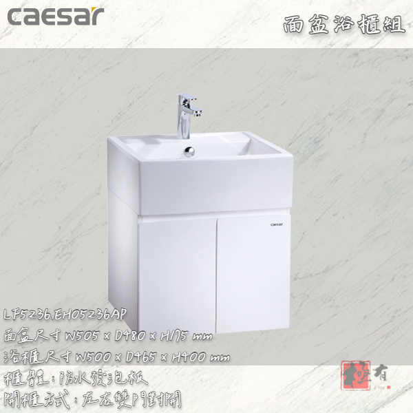🔨 實體店面 可代客安裝 CAESAR 凱撒衛浴 LF5236 EH05236AP 面盆浴櫃組