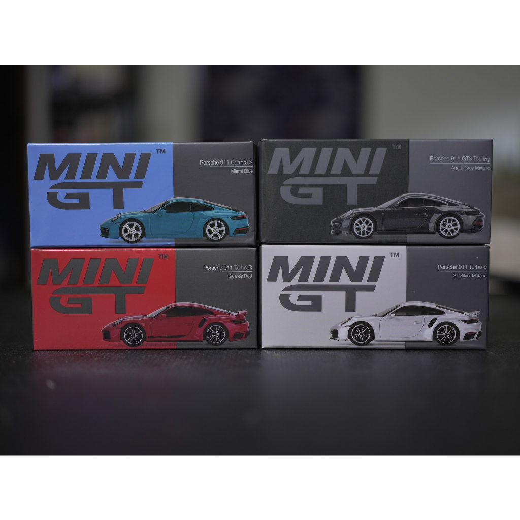 【動能文創】 MINI GT Porsche911 turbos / carrera s  小車模型 tomica 四色
