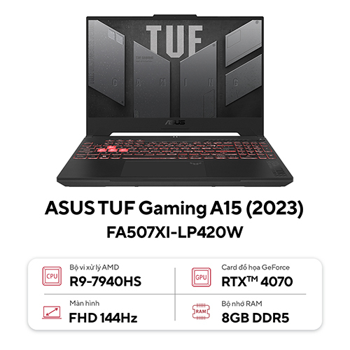 全新未拆 ASUS華碩TUF Gaming A15 FA507XI-0032B7940H 灰 15.6吋電競筆電