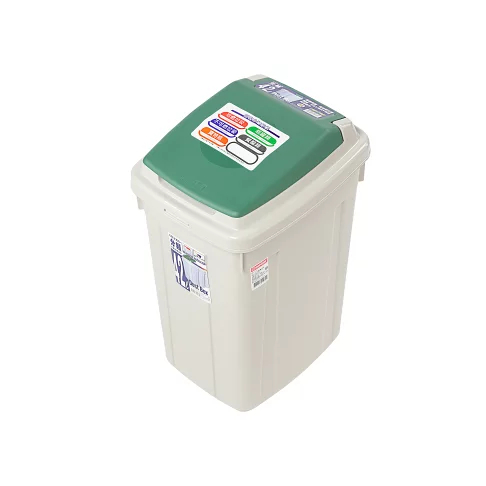 聯府 CL42日式分類附蓋垃圾筒 42L 台灣製 綠色 大型商用垃圾桶