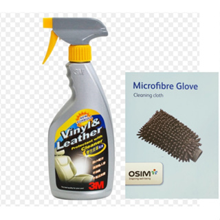 OSIM 清潔手套 + 3M 雙效皮革乳液 PN38143 皮革乳 皮革保養油 車用內裝保養 清潔 Microfiber
