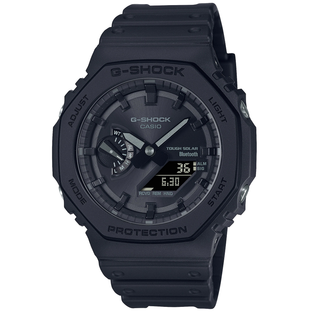 CASIO G-SHOCK 太陽能x藍牙連線 農家橡樹 八角腕錶 GA-B2100-1A1