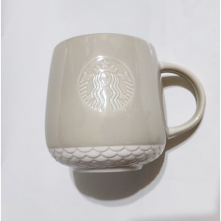 杯子茶杯餐具系列 星巴克 starbucks 咖啡馬克杯 底部白色魚鱗花紋 414ml