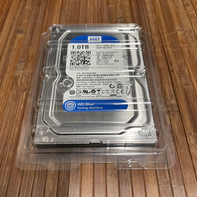 WD 威騰 藍標 1TB 3.5吋 桌上型內接硬碟(WD10EZEX)