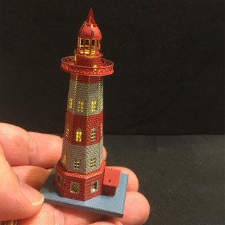 鋼鐵火星人益智玩具★ 燈塔 ★拼酷★MU藝模★3D立體金屬拼圖★DIY金屬模型