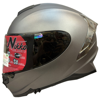 Nikko N-806II 純粹極簡 素色 消光霜灰 全罩 內鏡片 安全帽