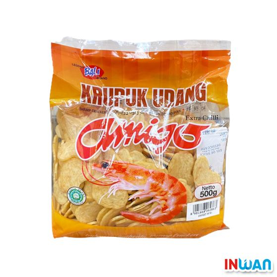 【 印灣 INWAN 】印尼 AMIGO KERUPUK UDANG MENTAH 蝦餅 生脆片 PEDAS GURIH