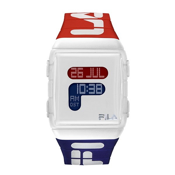 【FILA Watch】經典LOGO方形電子錶-經典紅藍/38-105-005/台灣總代理公司貨享兩年保固