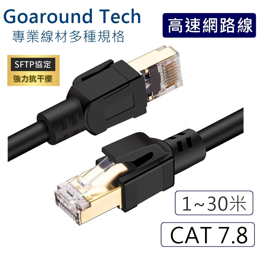 【環島科技] 網路線 高速網路線 1~5米 CAT8 CAT7 CAT6 另有10~30米 福祿克認證 SFTP抗干擾