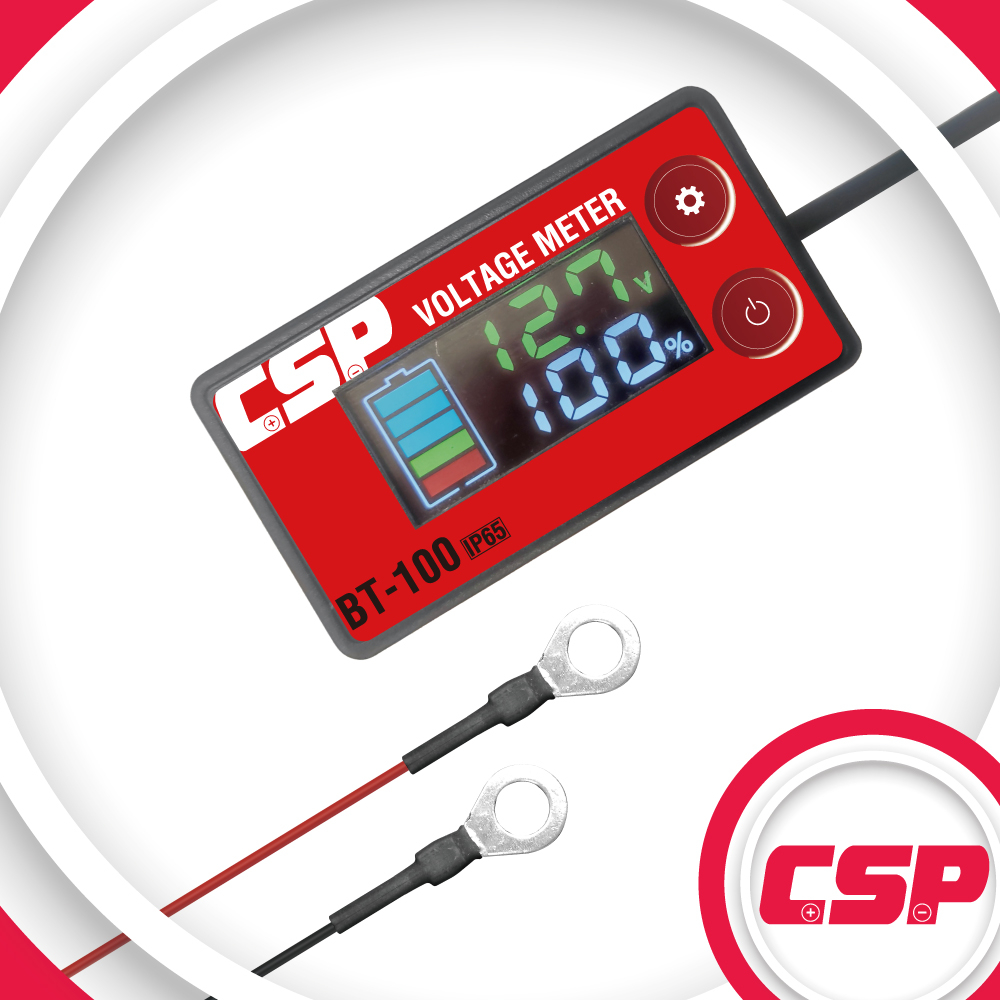 CSP-BT100.電壓表深循環電池.鋰電池專用數位表頭.顯示電壓百分比.精準度高防潑水設計.加長線長.24H出貨