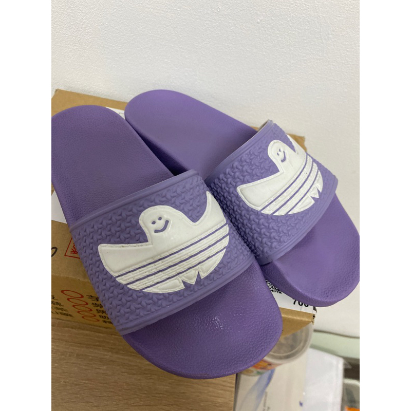 🔥二手出清🔥ADIDAS 聯名款 小鬼 運動拖鞋 愛迪達紫色拖鞋  紫色拖鞋（女款6號 24-25）