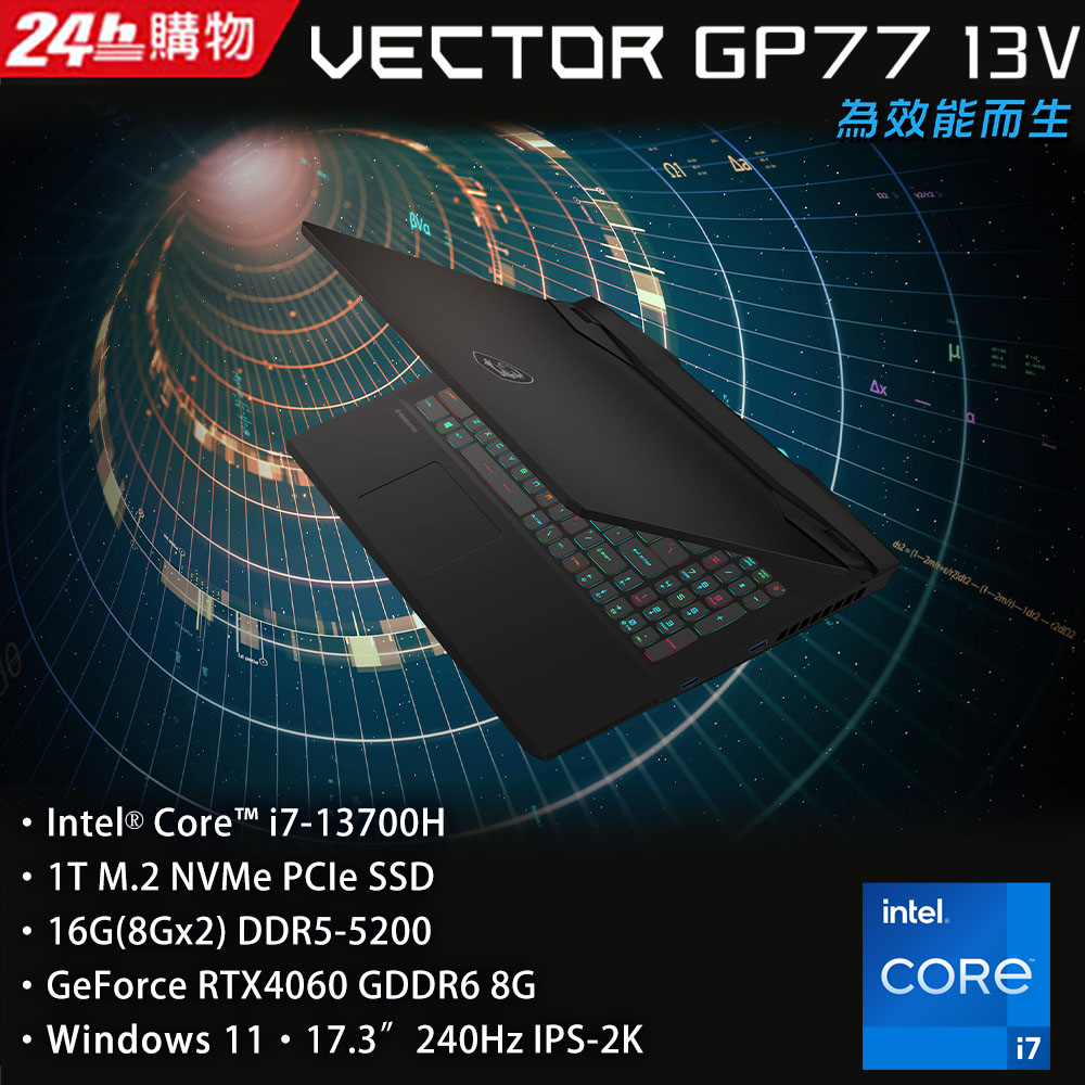 【小藍電腦】MSI微星 Vector GP77 13VF-038TW RTX4060 【全台提貨 蝦聊再便宜】