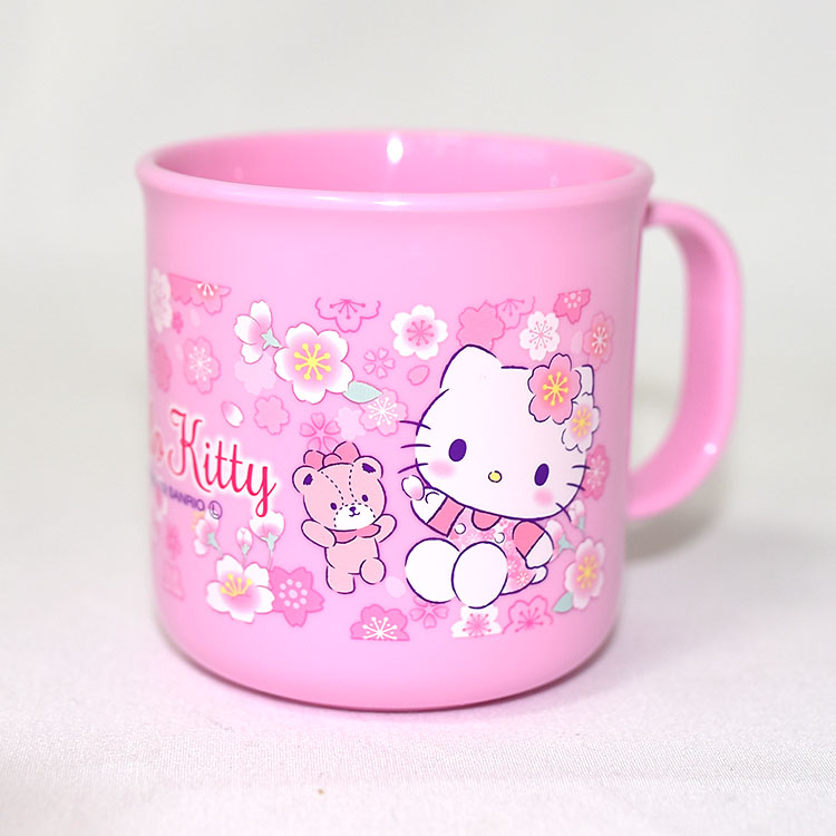 日本製 Hello Kitty 櫻花 水杯 漱口杯 Ag銀抗菌 200ml ok309