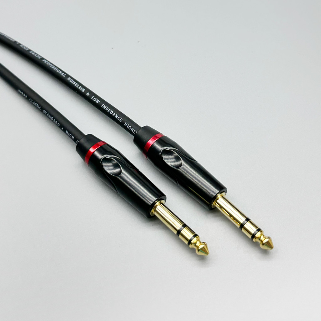 手工編織線 鍍金頭 6.3mm 立體 6.3 TRS 導線 音源線 麥克風線 立體頭 監聽喇叭 平衡式訊號線