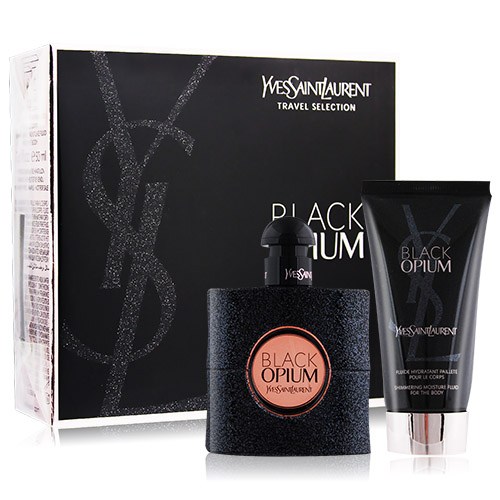 全新 機場免稅店 YSL Black Opium 黑鴉片 50ml 香氛禮盒組 香水身體保濕乳液
