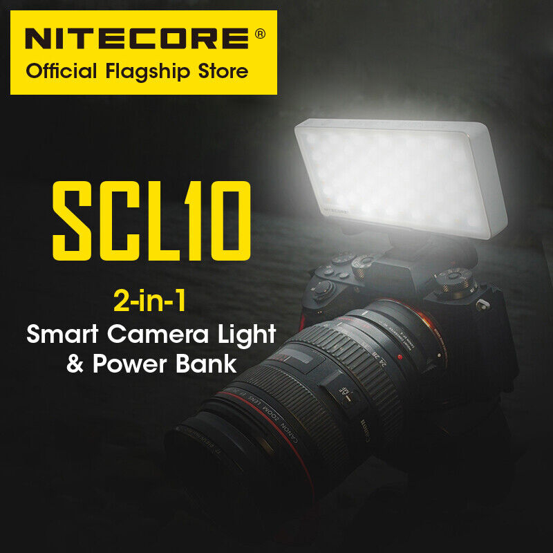 【電筒發燒友】NITECORE SCL10 攝影補光燈 色溫調節 OLED 高顯色 10000mAh QC3.0