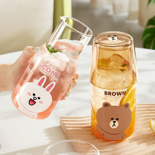 台灣現貨⭐ LINE FRIENDS 玻璃 冷水壺 水杯 BROWN 熊大 CONY 兔兔