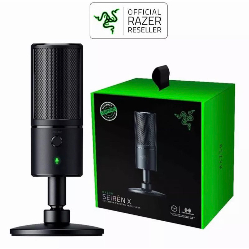 Razer Seiren X 電容式流媒體麥克風緊湊型遊戲麥克風超精確拾音模式