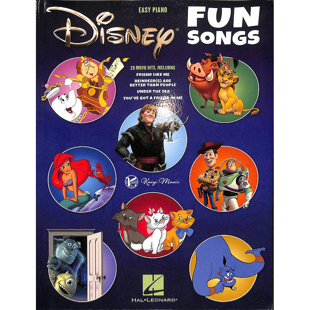 【凱翊 | HL】迪士尼精選趣味簡易鋼琴樂譜 Disney Fun Songs Easy Piano Book