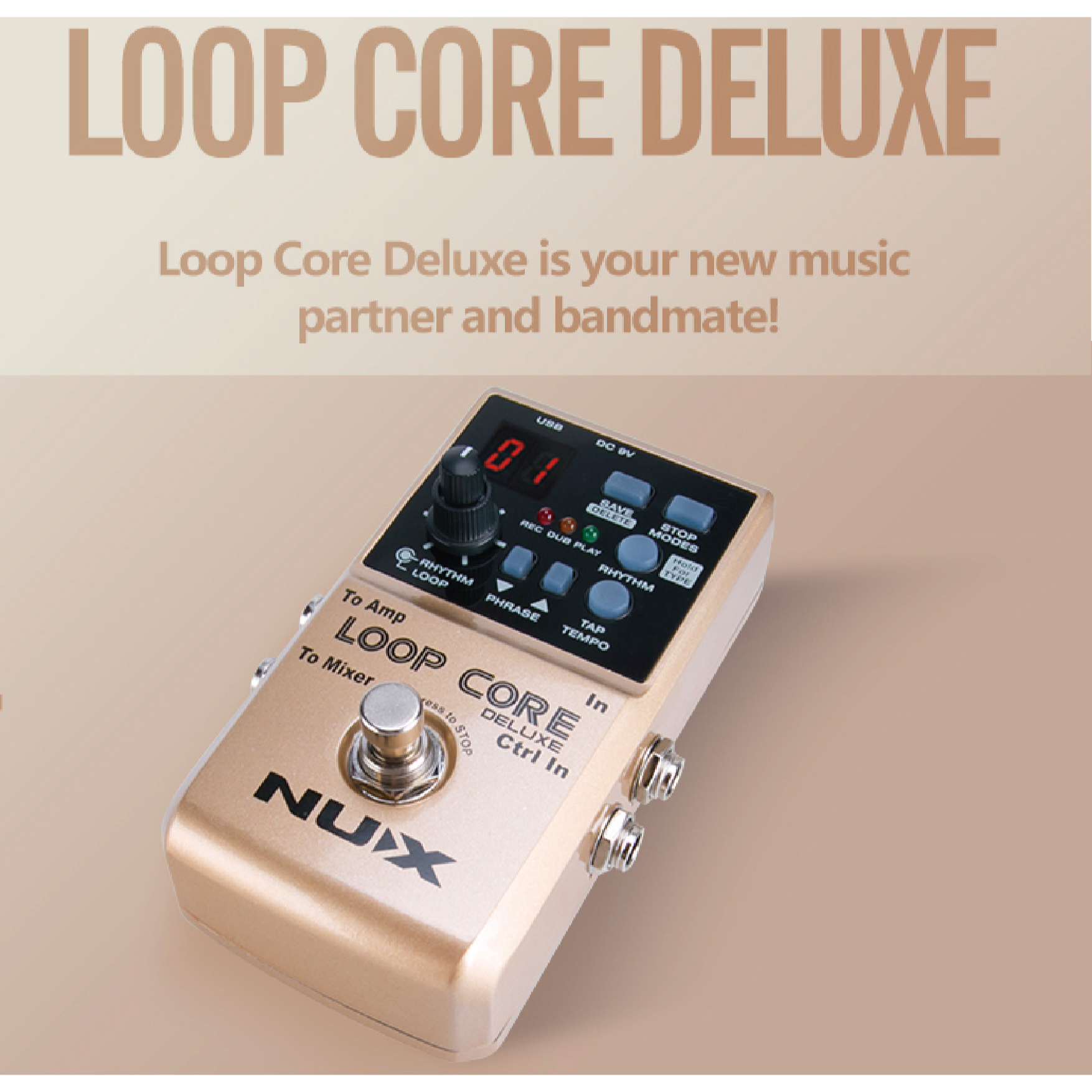 【玖的樂器】全新 公司貨 免運 NUX LOOP CORE DELUXE 循環  單顆 效果器 工作站
