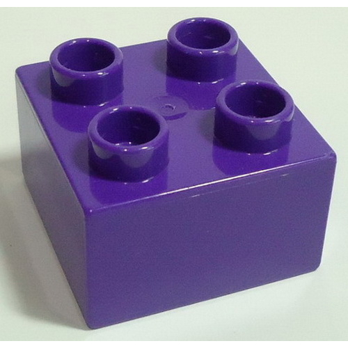 【得寶Duplo】深紫色 2x2 基本磚 大顆粒 積木 [樂高玩家★正版LEGO]