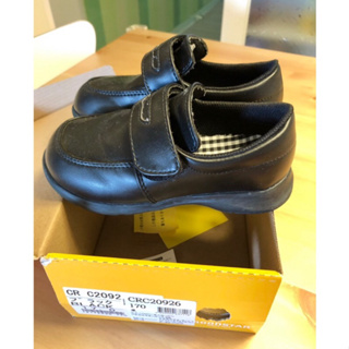 日本 Moonstar月星 機能童鞋 學生皮鞋 幼兒皮鞋 輕量款 中小童段 有鞋盒 黑色 17cm