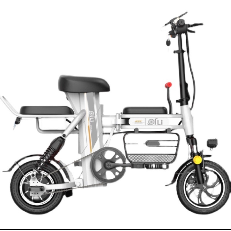 RSV  休閒 迷你 折疊三人座 電動腳踏車 小型車女士休閒購物親子代步助力車，圖片僅供參考以實車為主