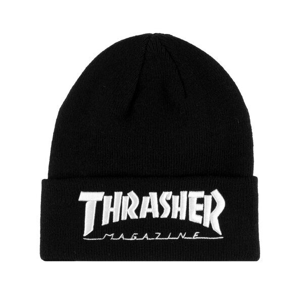 Thrasher Embroidered - Black 毛帽*《 Jimi 》