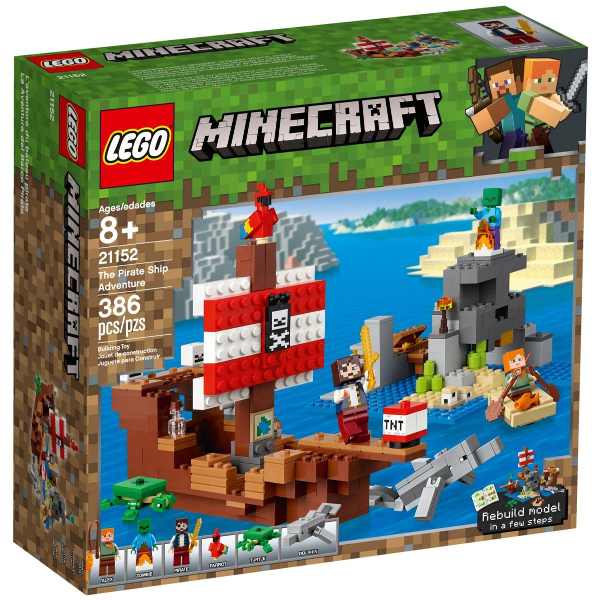 【好美玩具店】LEGO 創世神 Minecraft系列 21152 海盜船大冒險