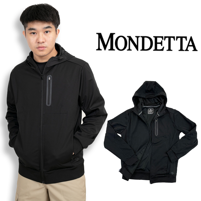 ⚡衝評 Mondetta 潛水布 連帽外套 防風 防潑水 大尺碼 黑色 現貨基本款 #8847