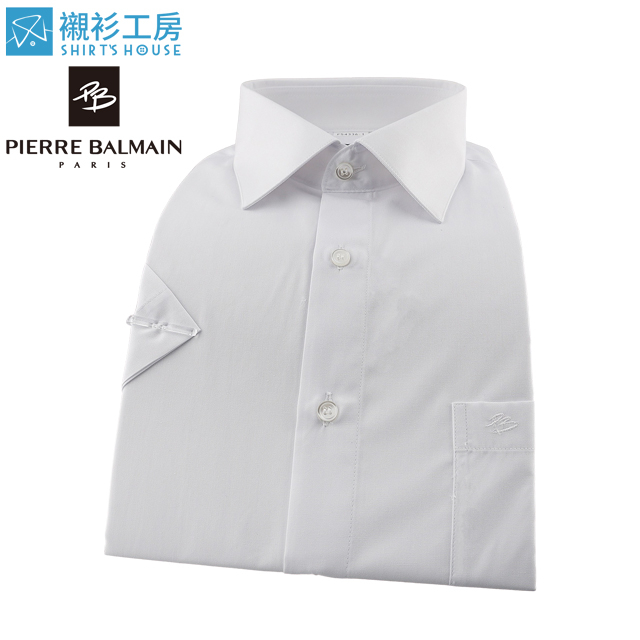 皮爾帕門pb白色素面、上班族面試必備短袖襯衫54336-01 -襯衫工房