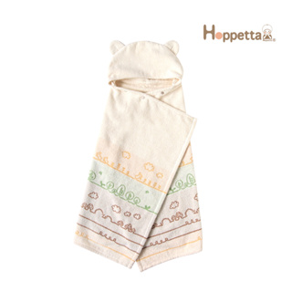 【Hoppetta】熊耳朵連帽圍裙式嬰兒浴巾｜官方旗艦店