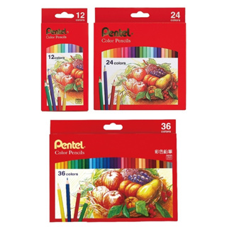 Pentel 飛龍 彩色 色鉛筆 12色/24色/36色 CB8-12TH/24TH/36TH【金玉堂文具】