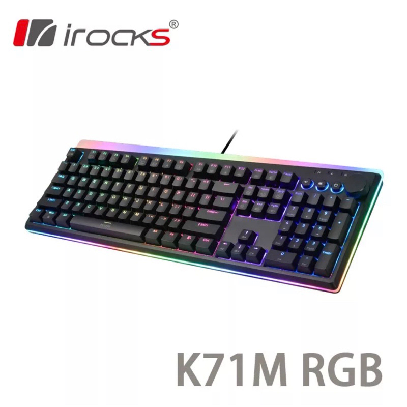 iRocks K71M RGB 背光機械式鍵盤 PBT鍵帽 青軸