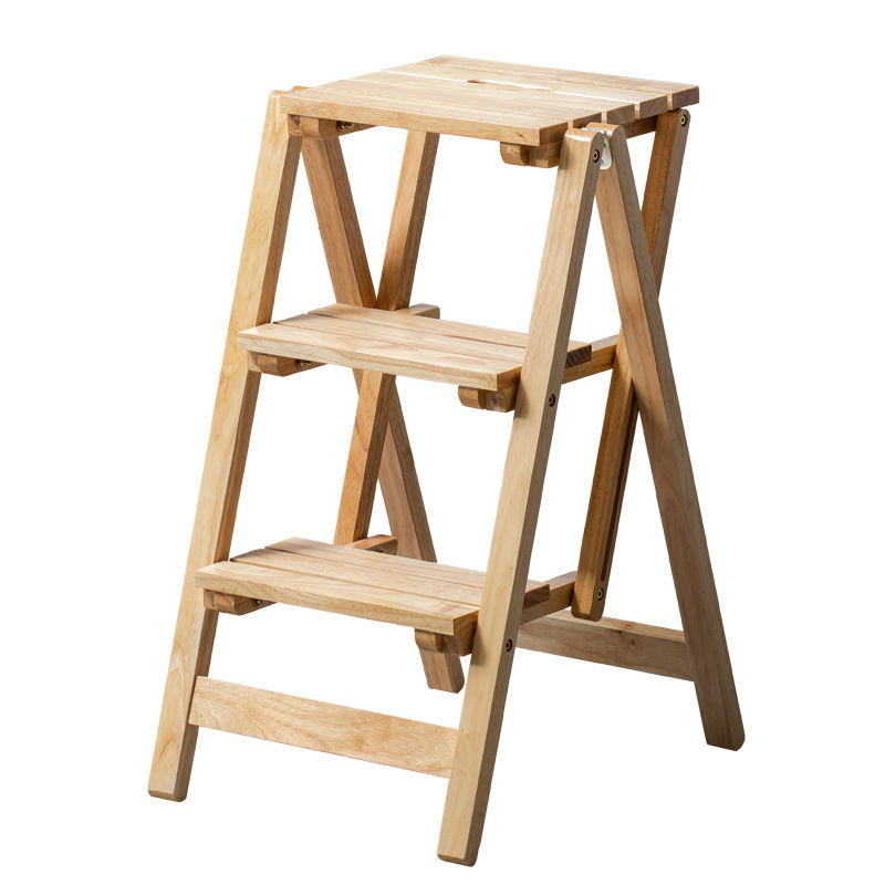 蝸居/WJU 折疊凳子實木家用室內梯子吧臺凳廚房多功能梯凳爬高凳省空間簡約