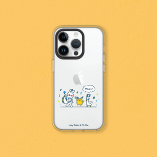 犀牛盾 適用iPhone Clear透明防摔手機殼∣懶散兔與啾先生系列/music!