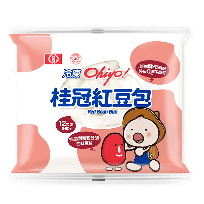 桂冠紅豆包(冷凍)360g克 x 1Bag包【家樂福】