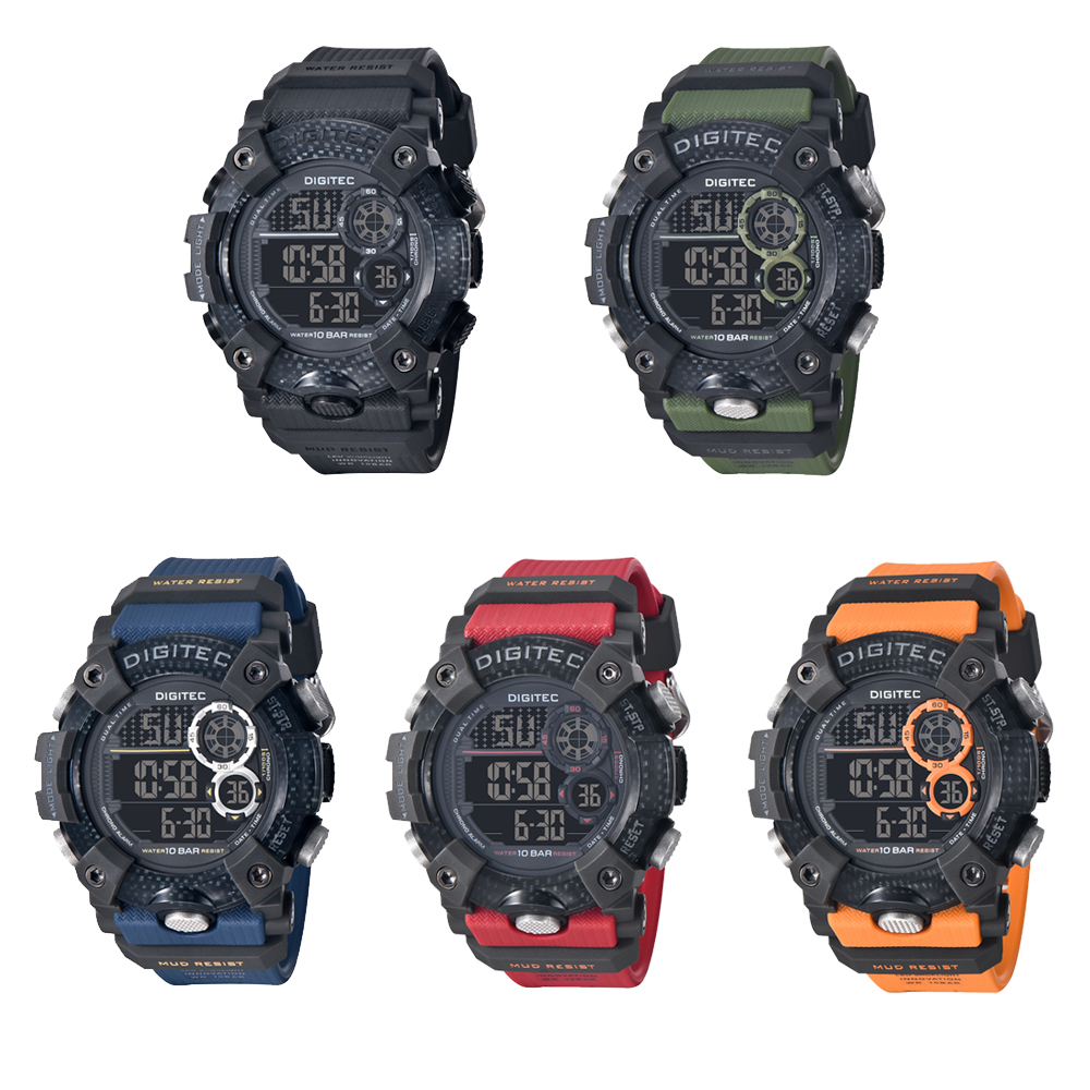 【WANgT】DIGITEC 數碼科技 DG-5118T 時尚 流行 潮男 計時 運動 電子 手錶