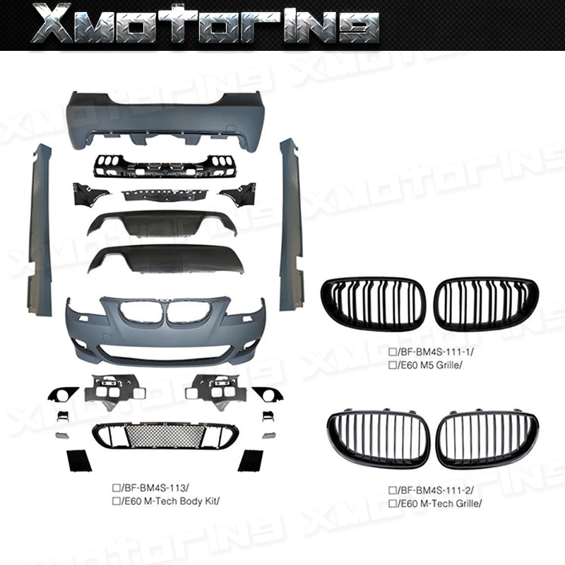 XM碳纖維精品 BMW 5系 E60 車身套件 前保桿 後保桿 水箱罩 側裙 亮黑 歡迎私訊 聊聊