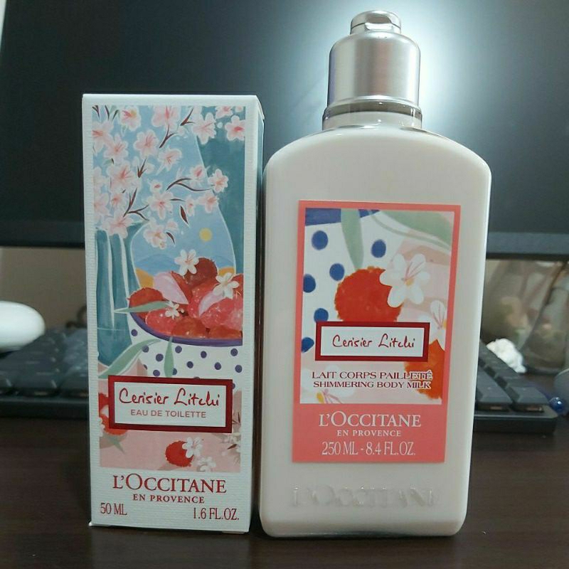 L'OCCITANE 歐舒丹 荔枝櫻花系列 荔枝櫻花美體乳250ml/荔枝櫻花淡香水50ml