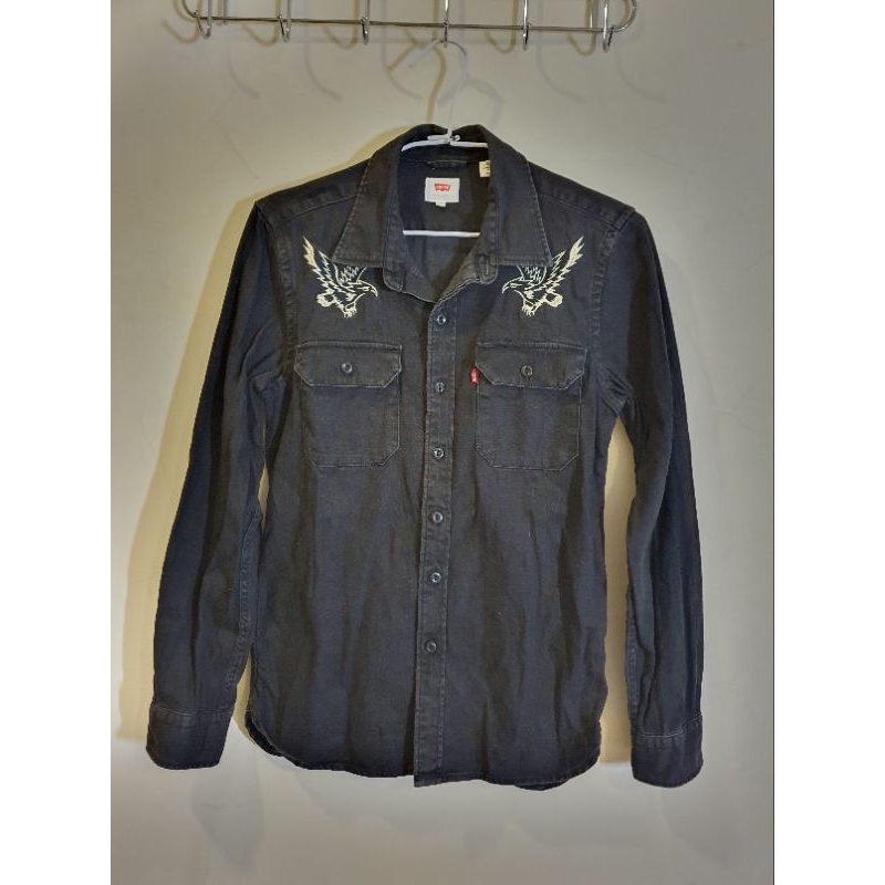 LEVI'S 牛仔襯衫 刺繡 黑色水洗 19573-0061