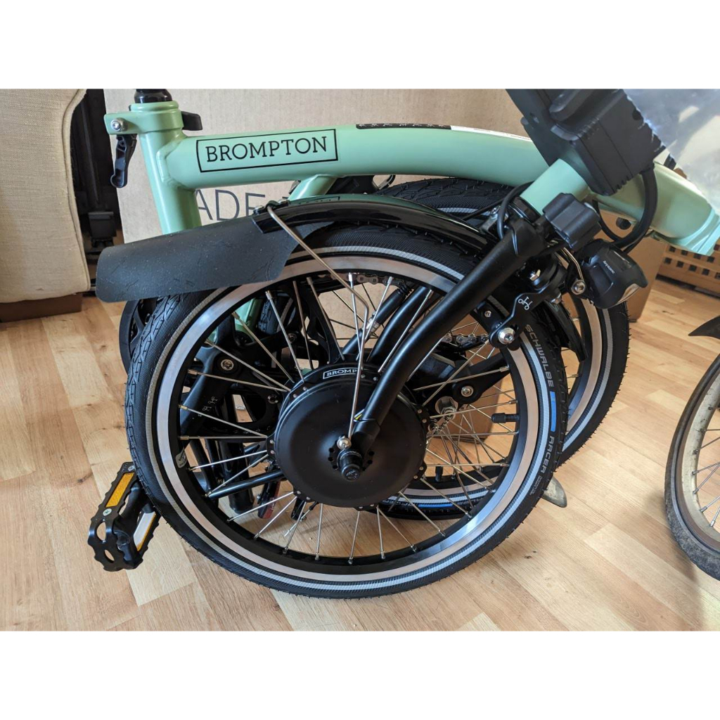 充電會動的小布 Brompton 抹草綠 火紅清漆 電 P Line M6L / 英倫快遞台灣取貨