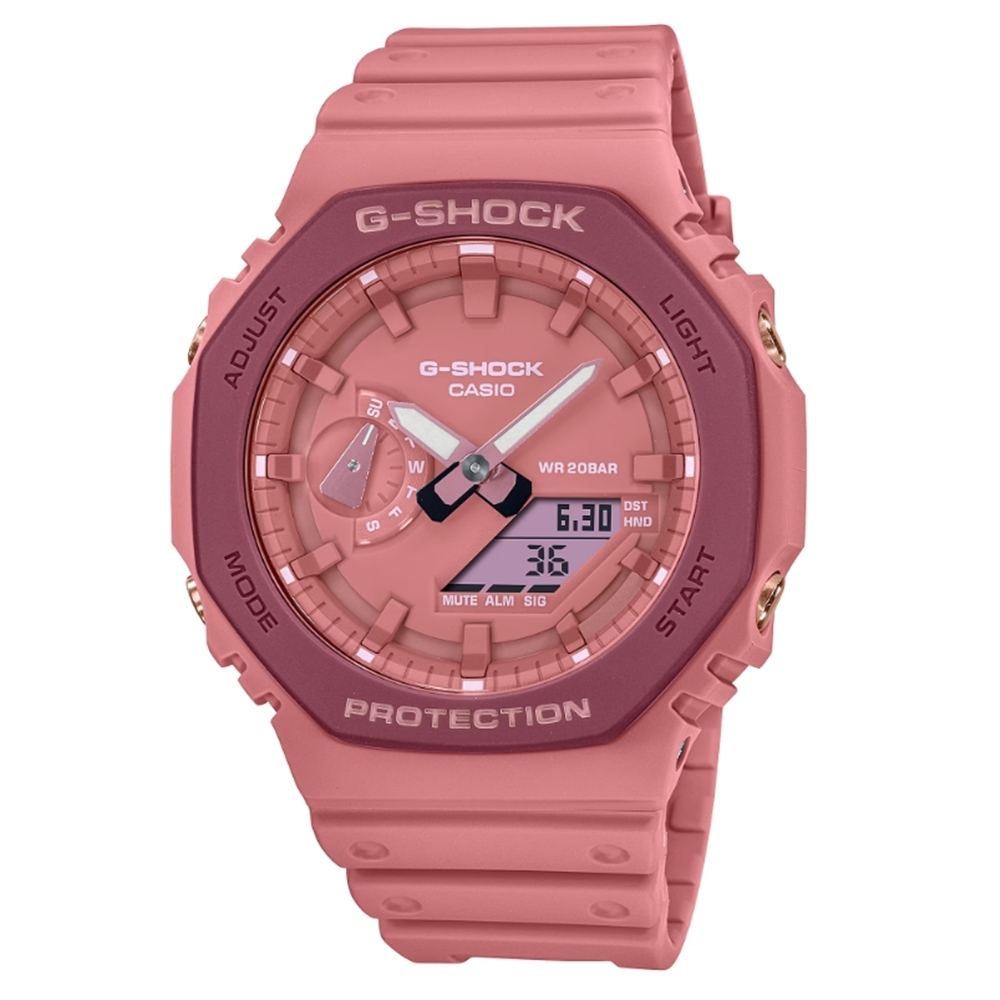 CASIO 卡西歐 G-SHOCK 甜美時尚 桃花源系列 碳核心防護構造 時尚粉GA-2110SL-4A4