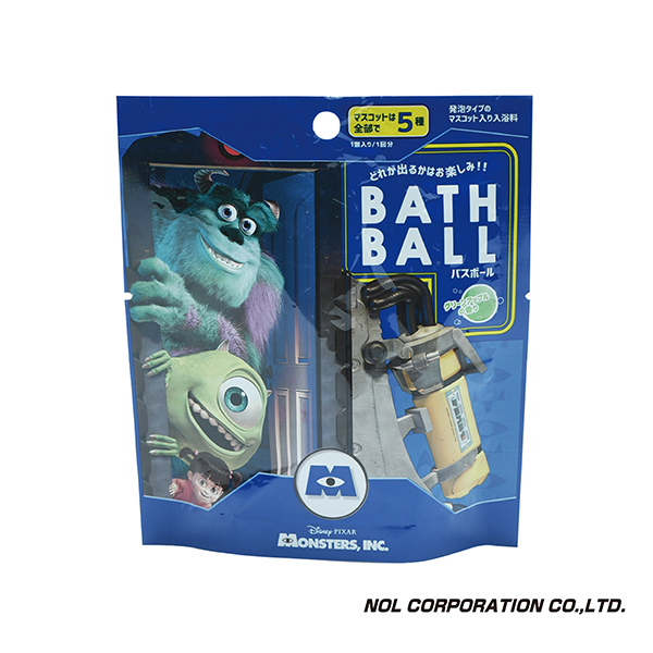 日本 NOL 迪士尼 怪獸電力公司入浴球 沐浴球 入浴球 泡澡球 附隨機公仔 洗澡玩具 COCOS TJ009
