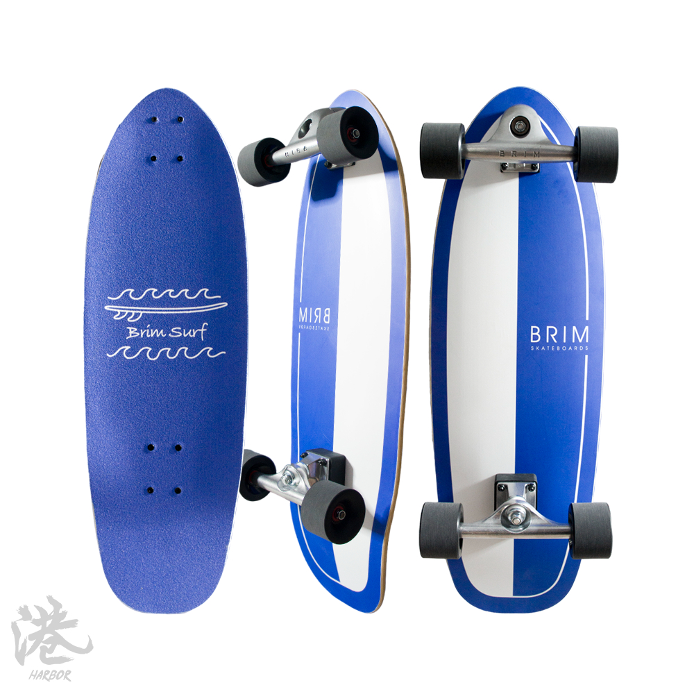 BRIM SurfSkate 臺灣衝浪滑板 OLD SCHOOL 藍色海浪31英吋【HARBOR港】