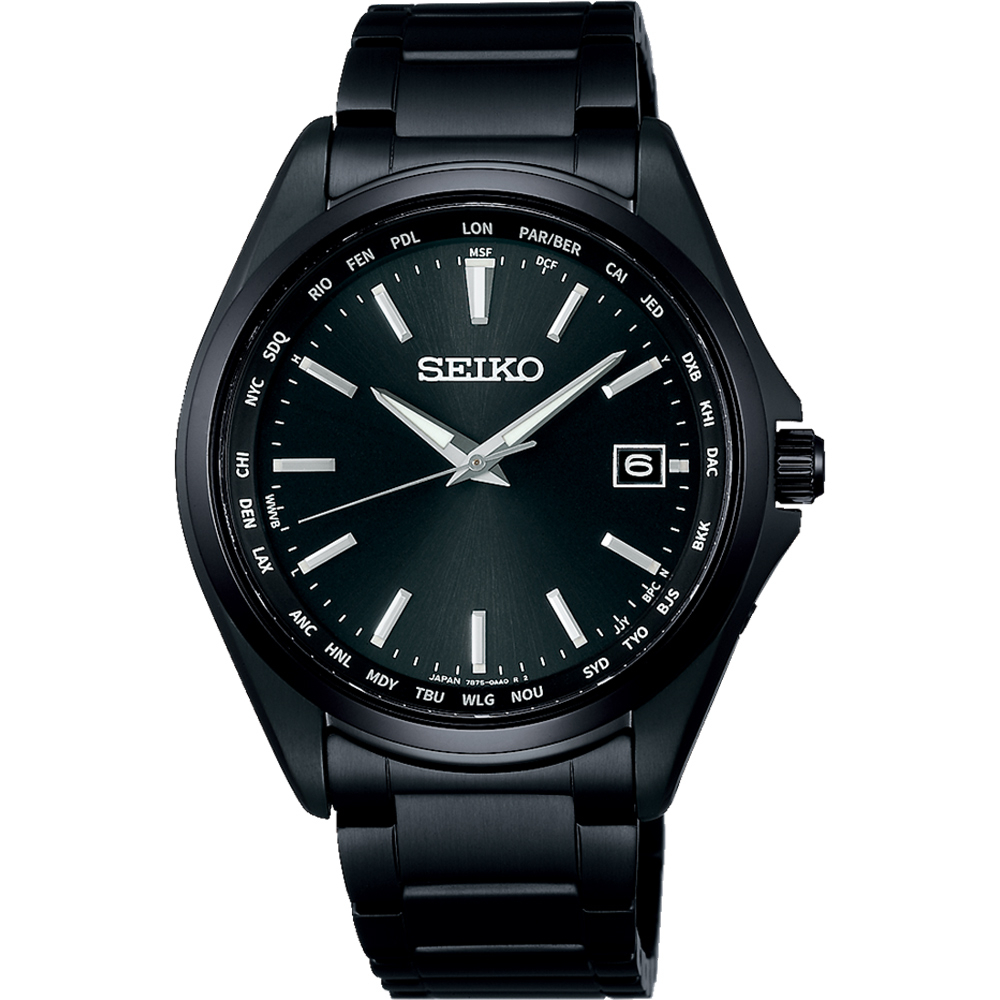 SEIKO 精工 鈦金屬太陽能電波男錶 ( 7B75-0AA0SD / SBTM333J )