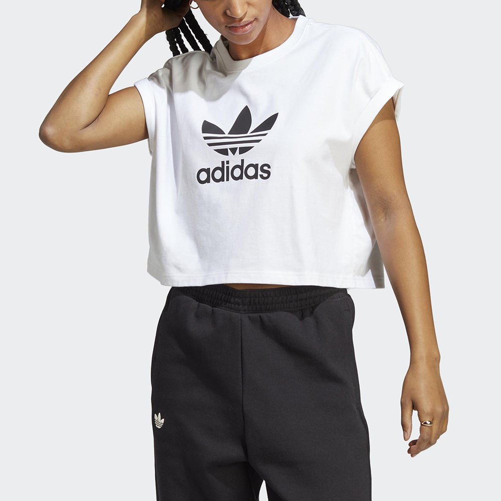 adidas_女性_短袖上衣_白_IC5467_SHORT TEE