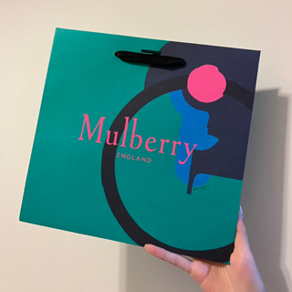 Mulberry 限定版紙袋 精品紙袋 綠色紙袋 一般款紙袋 mulberry 紙袋